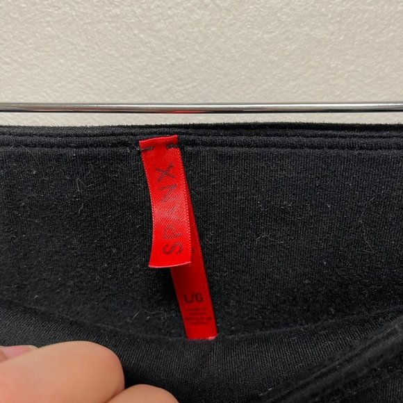 SPANX Black Knit Stretch Skinny Pull On Leggings Size L - Picture 3 of 7